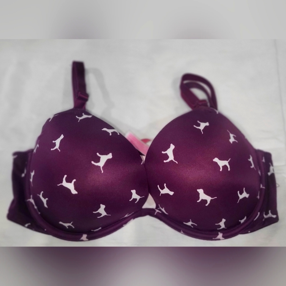 Pink VS Wear Everywhere Super Push up Bra Burgundy